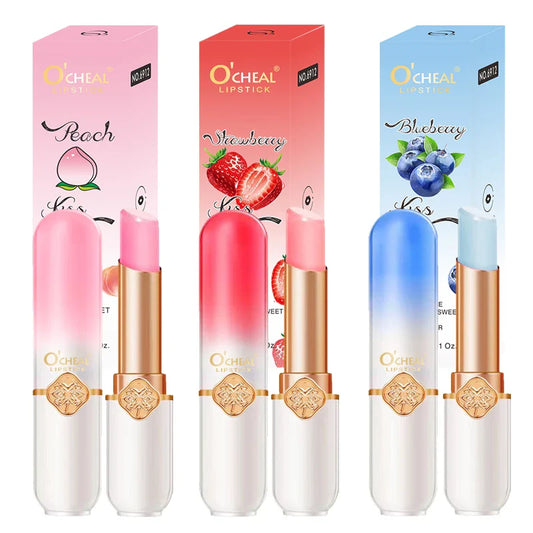 O'CHEAL Color-Changing Fruit Lip Balm – Moisturizing & Waterproof Color Changing Lip Balm Oasis Select
