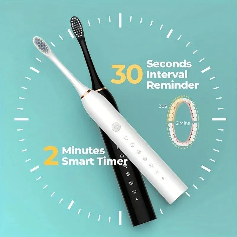 Six-Speed Automatic Electric Toothbrush Adult & Children's Universal Soft Bristle Charging Smart Toothbrush for All Ages Peaceful Pleasures Health and Wellness