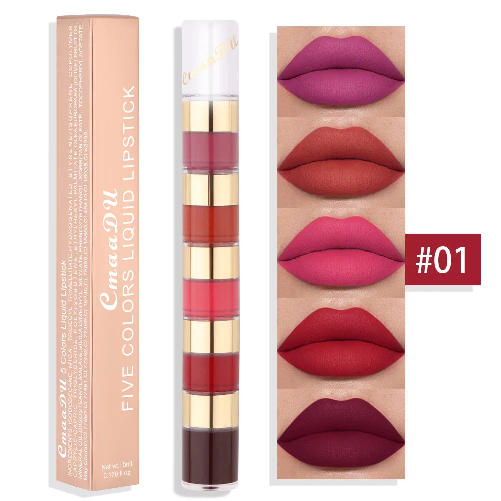 CMAADU Matte Lip Stain – Long-Lasting Waterproof Lip Gloss