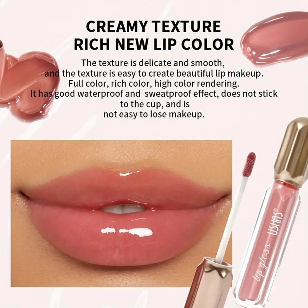 Mirror Pearl Lip Gloss – Waterproof Glitter Lip Tint & Glaze