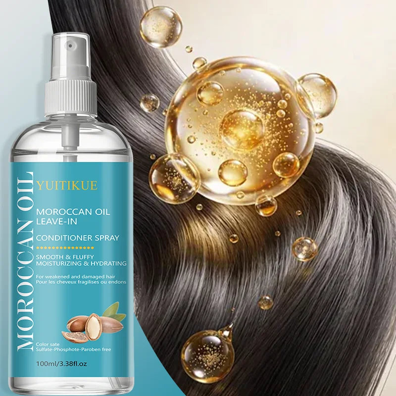 Moroccan Argan Oil Leave-In Conditioner Spray – Anti-Frizz Leave-In Conditioner Spray Peaceful Pleasures Health and Wellness