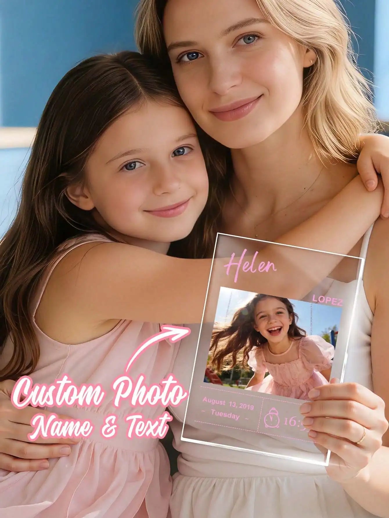 Custom Engraved Baby Photo Acrylic Frame | Newborn Keepsake