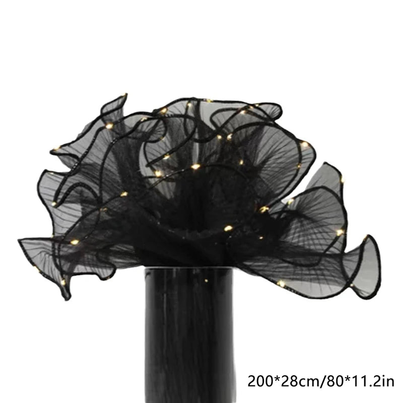 LED Lace Mesh Bouquet Wrapping Yarn | Wedding & Birthday Décor