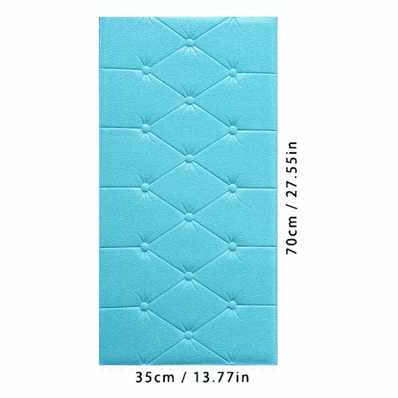 Thickened self-adhesive 3D wall sticker wallpaper tatami anti-collision wall pad children's bedroom living room soft foam pad Peaceful Pleasures Health and Wellness 70cmX35cm-5pcs 4 United States