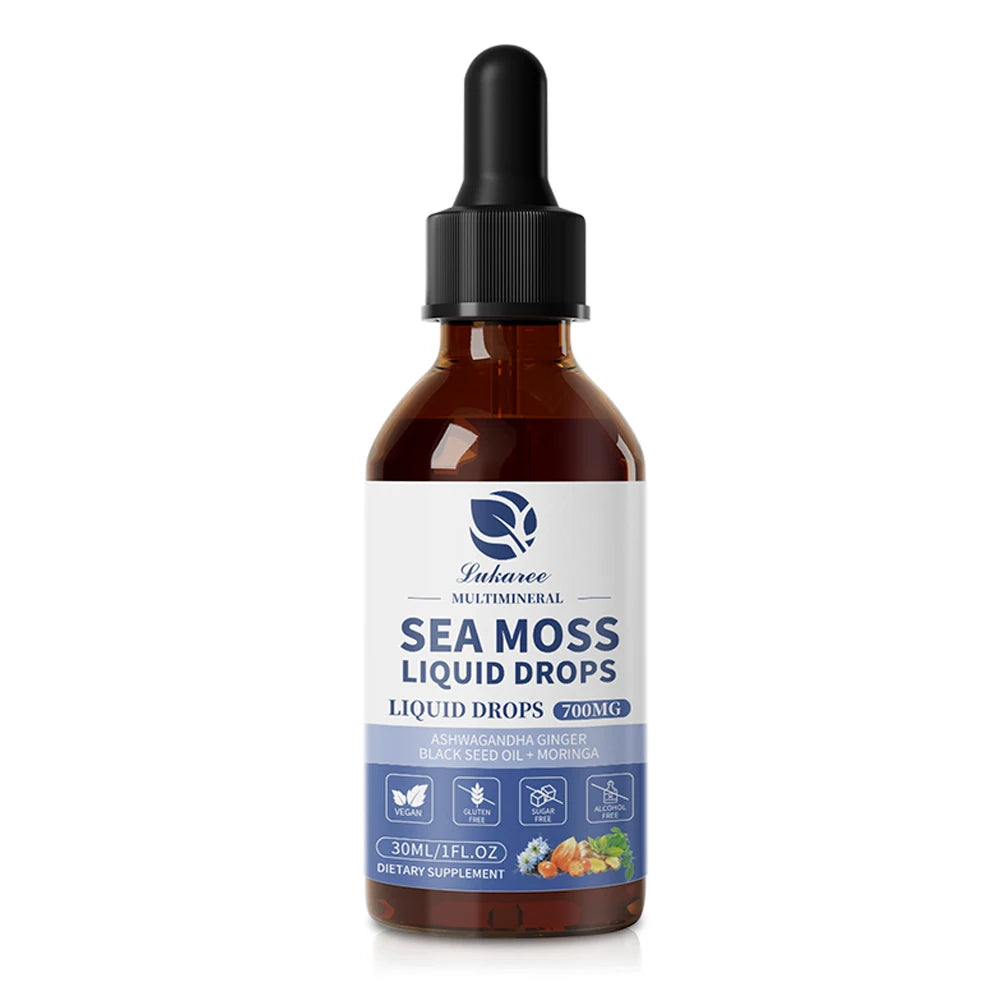 Organic Sea Moss Drops 60ml – Immunity, Gut Cleanse & Skin Health Peaceful Pleasures Health and Wellness 30ml 2bottles United States