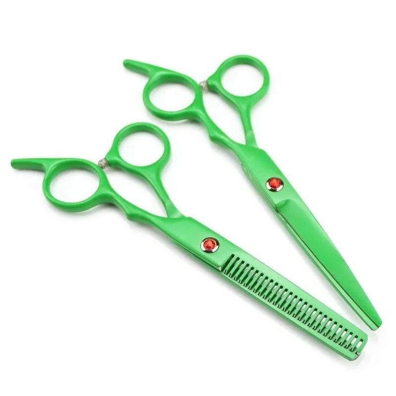 6.0 Inch Coated Color Hair Cutting Scissors: Professional Barber Shears, Thinning Scissors, Styling & Trimming Tools Peaceful Pleasures Health and Wellness