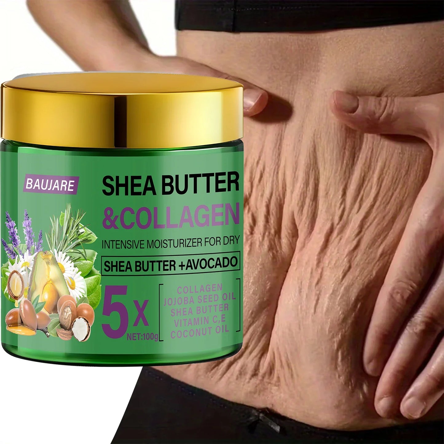 Shea Butter & Collagen Face Cream – Dry Skin Moisturizer