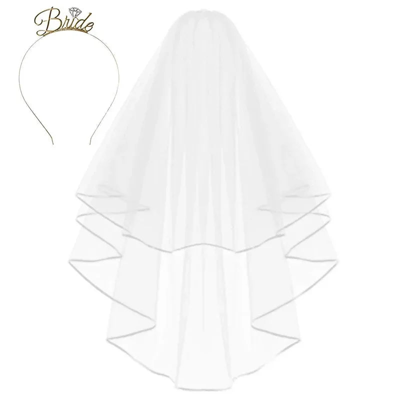 Bachelorette Party Bride Sash Tiara Crown Veil Hen Party Set Bridal Party Set Peaceful Pleasures Health and Wellness