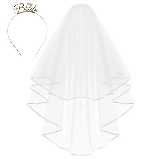 Bachelorette Party Bride Sash Tiara Crown Veil Hen Party Set Bridal Party Set Peaceful Pleasures Health and Wellness