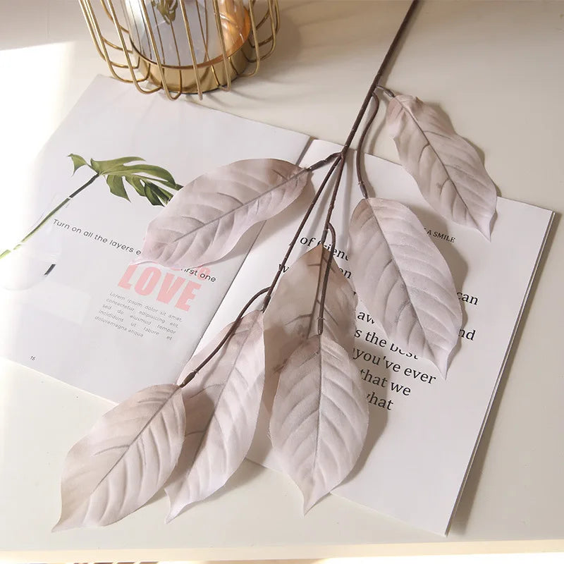 Silk Artificial Willow Bouquet | Fake Green Leaves for Home & Wedding