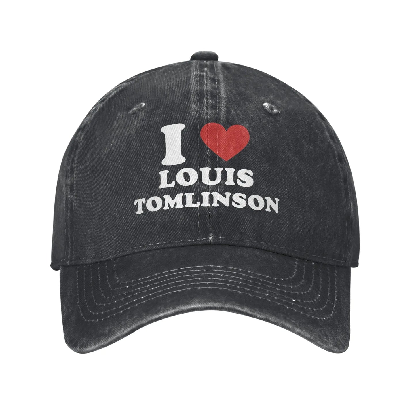 I love Louis Tomlinsons Casual Baseball Cap For Men Adult Summer Outdoor Sport Trucker Hat Classic Sun Visor Baseball Caps Peaceful Pleasures Health and Wellness black One Size