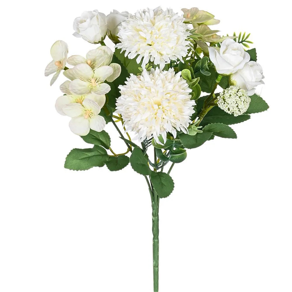 Silk Artificial Rose & Chrysanthemum Flowers | Wedding Home Decor