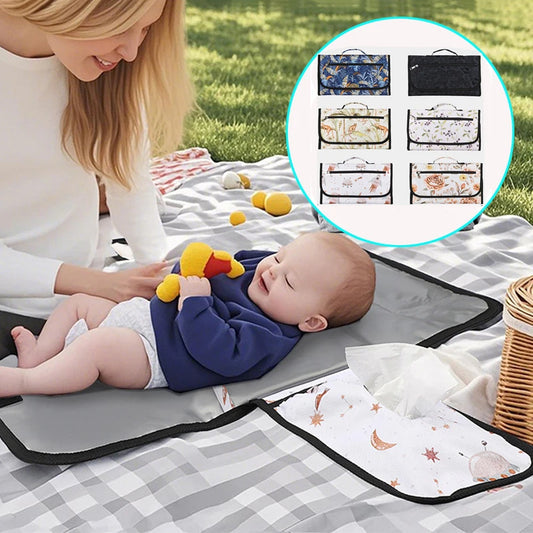 Waterproof Portable Baby Changing Pad | Folding Travel Diaper Mat Baby Changing Pad Peaceful Pleasures Health and Wellness