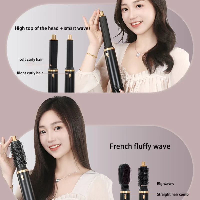 5 in 1 Hair Dryer Brush Hot Comb Set Professional Curling Iron Hair Straightener Styling Tool For Professional Hair Dryer Peaceful Pleasures Health and Wellness