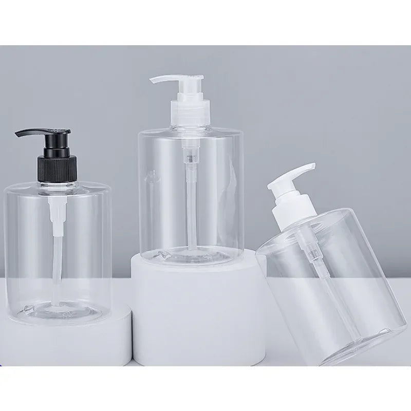 3pcs 500ml Hand Sanitizer Gel Transparent Bottle Cosmetic Body Lotion Press Bottle Shampoo Bath Gel Plastic Bottle Peaceful Pleasures Health and Wellness