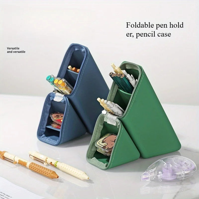 Foldable Silicone Pen Holder | Desktop Organizer for Office & Study