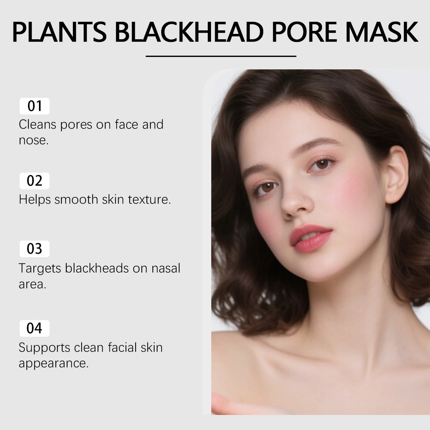 Bamboo Charcoal Blackhead Peel-Off Mask | 60 Nose Strips