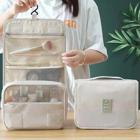 Travel Hanging Makeup Bag – Large Capacity Dry Wet Separation Travel Makeup Bag Oasis Select