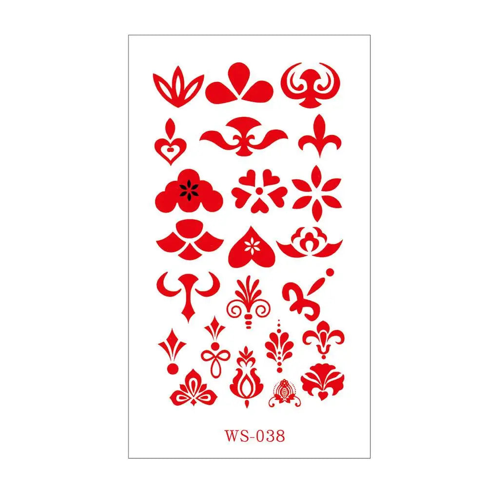 Chinese Ancient Style Forehead Temporary Tattoo Stickers | 15 Designs