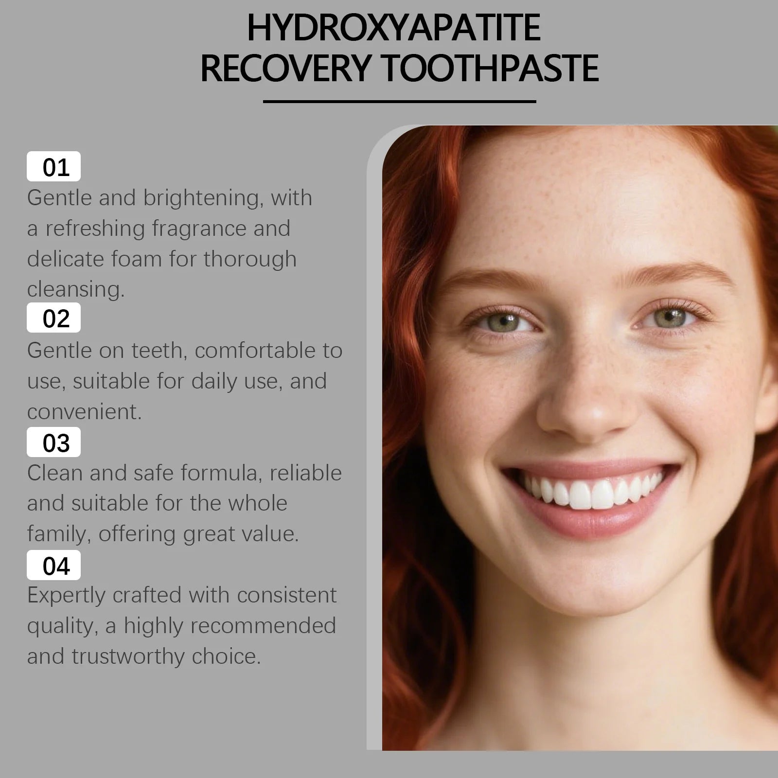 Hydroxyapatite Toothpaste Teeth Whitening Deep Cleaning Gum Repair Remove Yellow Teeth Fresh Breath Teeth Brightening Toothpaste Peaceful Pleasures Health and Wellness