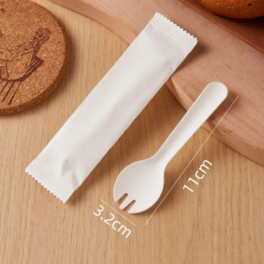 100-Pack Disposable Wooden Spoons & Forks | Eco-Friendly