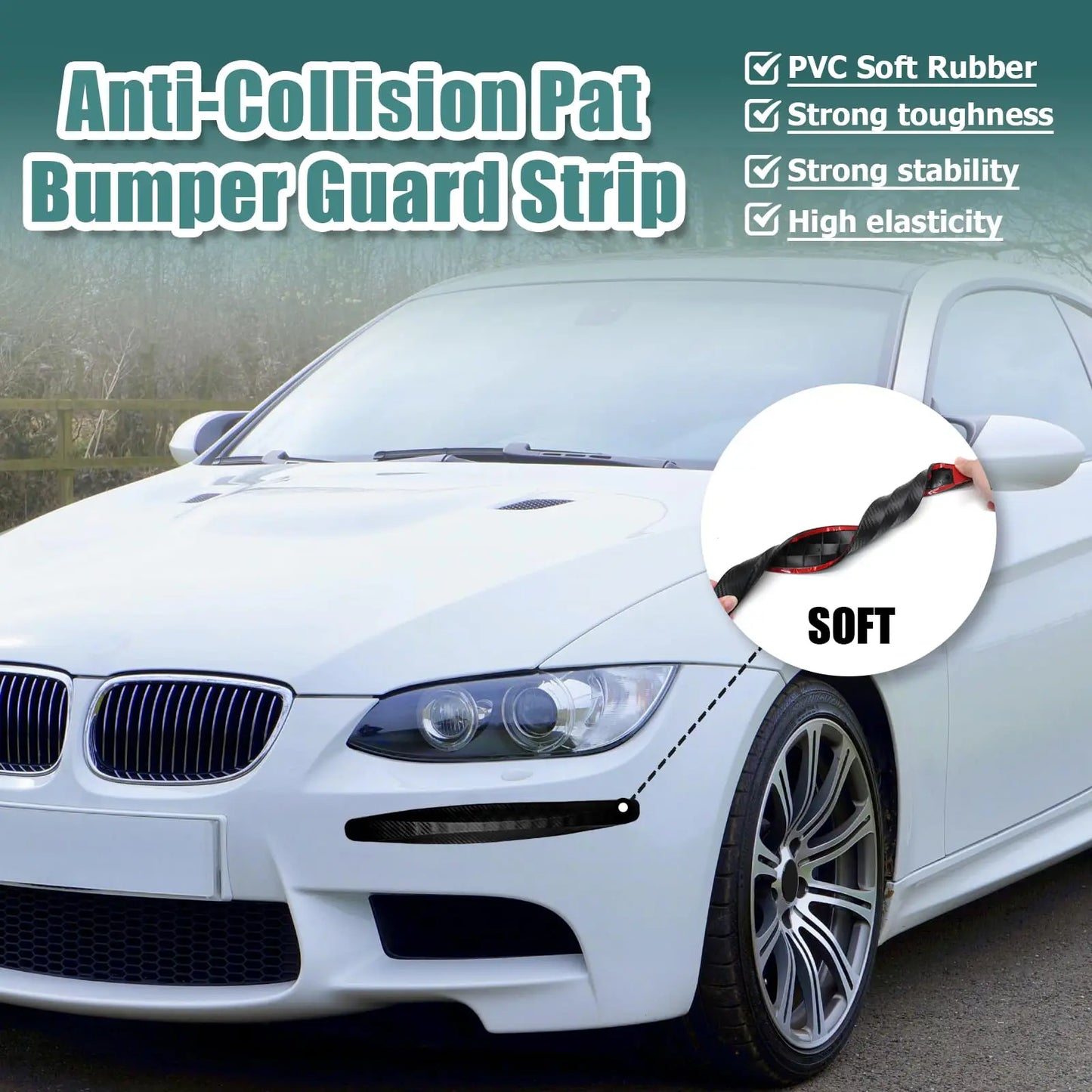 Rubber Bumper Guard Strip – Anti-Scratch Protector for Cars & SUVs