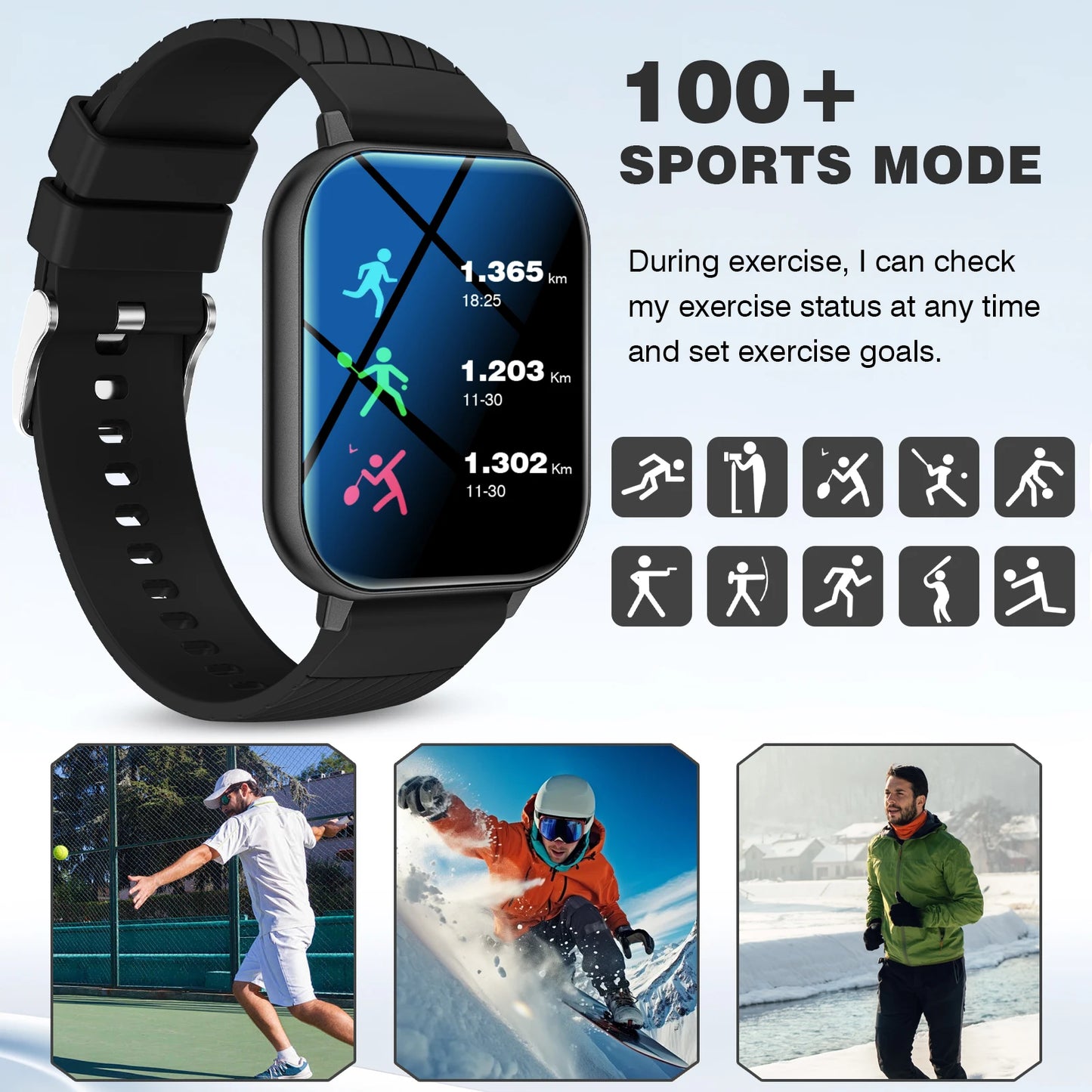 LOMAXFR Smart Watch 1.83" HD | Wireless Call & Sports Modes
