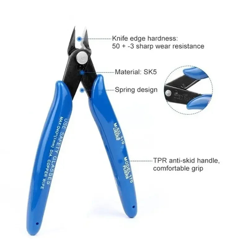 130mm Side Cutting Pliers Tools Electrical Wire Cable Cutters Side Snips Flush Tools Cutting Wire Wire Stripper Crimping Tool Peaceful Pleasures Health and Wellness
