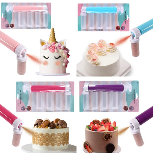 DIY Cake Spray Gun Manual Cake Coloring Duster Airbrush Pump cake Peaceful Pleasures Health and Wellness