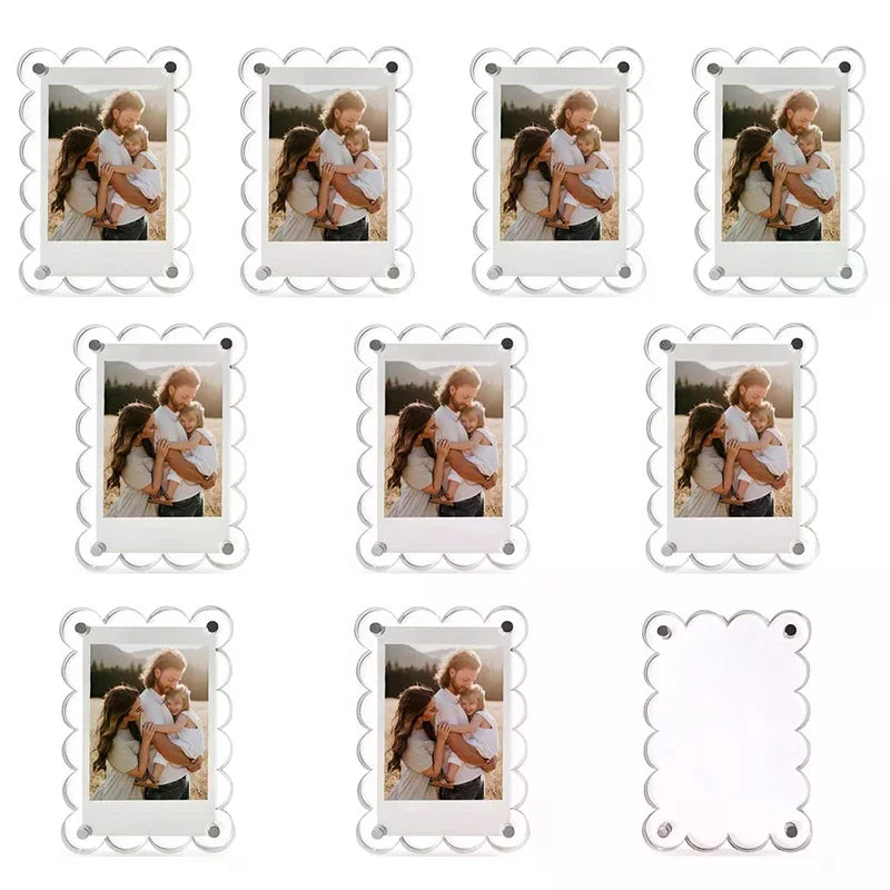 Acrylic Magnetic Fridge Photo Frame – Double Sided Clear Display