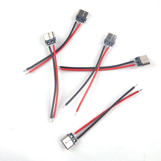 5/10pcs USB Type-C 2P Welding Wire Female Contor Cable For Mobile Phone Charging Peaceful Pleasures Health and Wellness