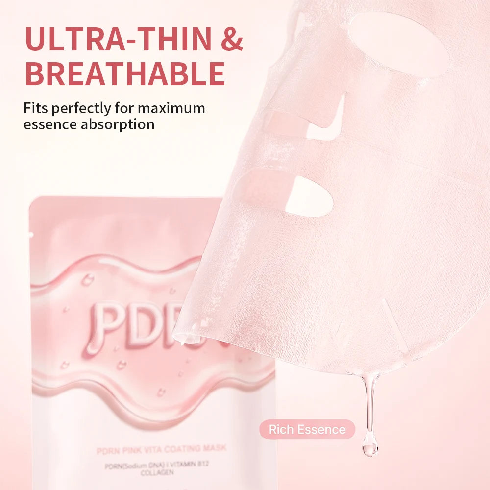 PDRN Vitamin B12 Coating Mask Barrier Repair High Purity Salmon DNA PDRN Improve Elasticity Evens Tone Deep Moisturizing Mask Peaceful Pleasures Health and Wellness