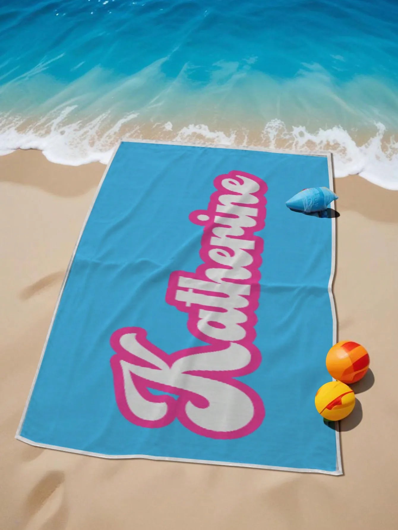 Custom Name Beach Towel | Personalized Microfiber Quick Dry Personalized Beach Towel Peaceful Pleasures Health and Wellness