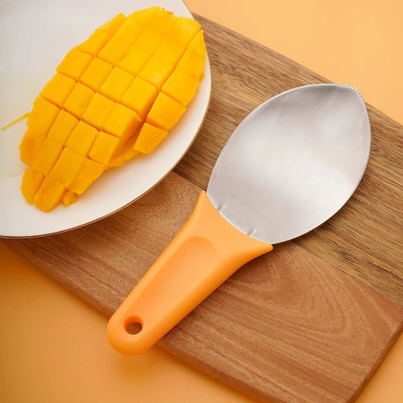 Multifunctional Mango Spoon Mango Knife Cutting Granule Tool Peeler Peeler Mango Avocado Scoop Kitchen Fruit Tool Peaceful Pleasures Health and Wellness