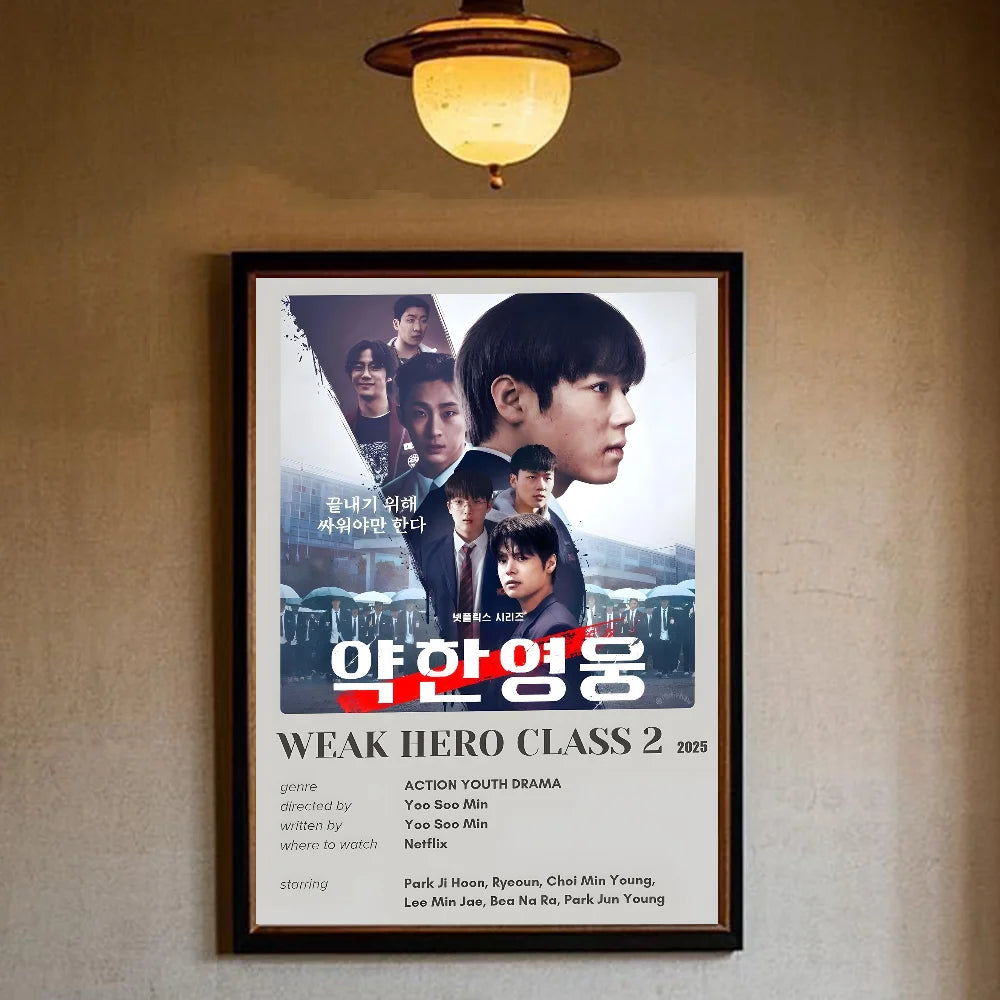 Korea W-Weak Hero Class 2 Poster HD art sticky wall waterproof home living room bedroom bar aesthetic decoration Peaceful Pleasures Health and Wellness z3 15X20cmNoframe