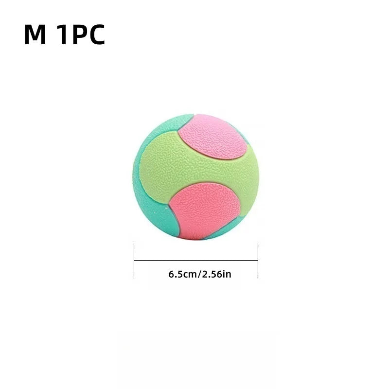 Bite-Resistant Rubber Bouncy Ball Dog Chew & Dental Toy