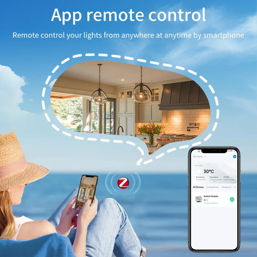 1/2/3 Gang Tuya ZigBee 3.0 Breaker Smart Switch 110V 220V Smart Home Relay Module Smart Life Voice Control For Alexa Google Home Peaceful Pleasures Health and Wellness