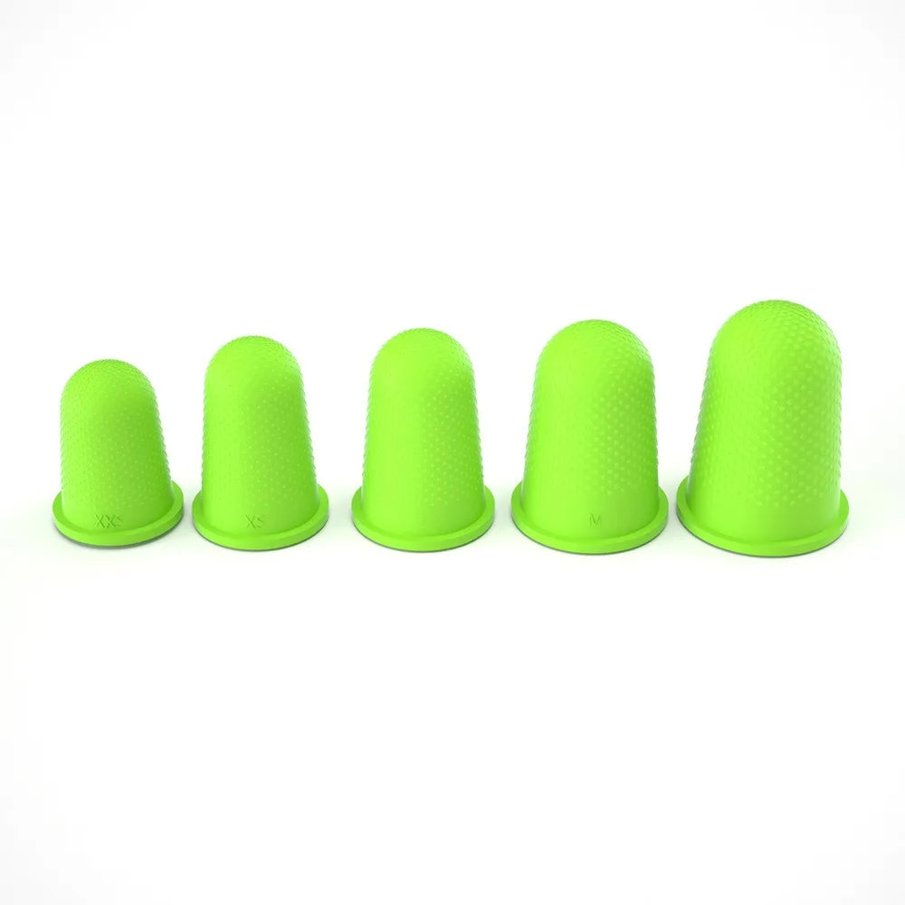 5Pcs/set Silicone Finger Protectors High-temperature Resistant Electronic Factory Operation Gloves Peaceful Pleasures Health and Wellness Green
