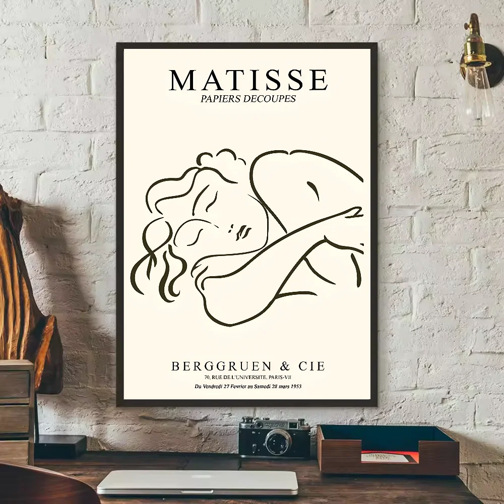 abstract matisse flower human body Poster HD art sticky wall waterproof home living room bedroom bar aesthetic decoration Peaceful Pleasures Health and Wellness z4 15X20cmNoframe