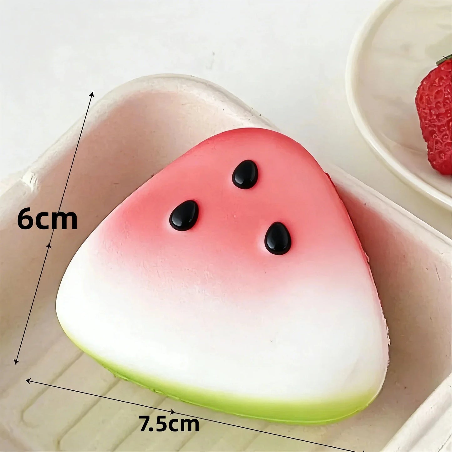 1 3 Squishy Watermelon Fidget Toy Anti-stress Slow Rising Fruit Pinch