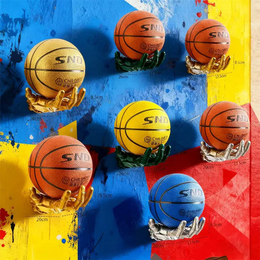Hot Robotic Arm Basketball Rack Wall Mounted Basketball and Football Storage Rack Home Living Room Decoration Ornaments Peaceful Pleasures Health and Wellness