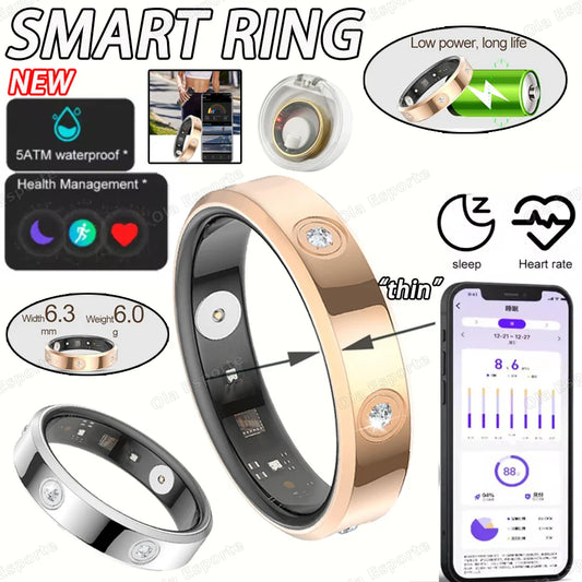 Ola Esporte Smart Ring – Heart Rate, SpO2 & Sleep Tracker IP68 Smart Health Ring Oasis Select