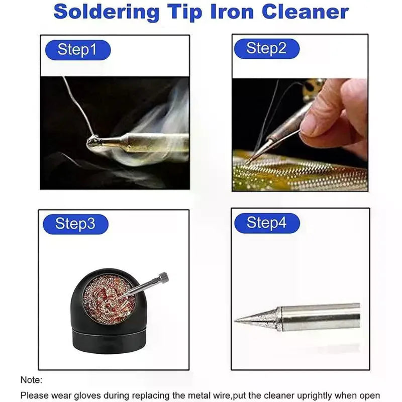 Soldering Iron Tip Cleaner – Copper Ball & Holder Kit