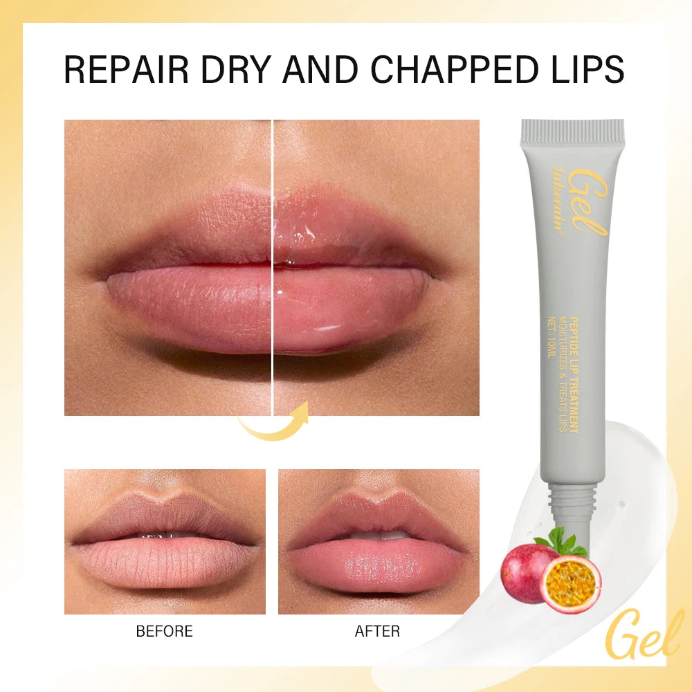 Lakerain Lip Care Gel Moisturizes Peptide Moisturizes And Lightened Remove Dead Skin Lip Lines Anti-chapping Caramel Lip Balm Peaceful Pleasures Health and Wellness