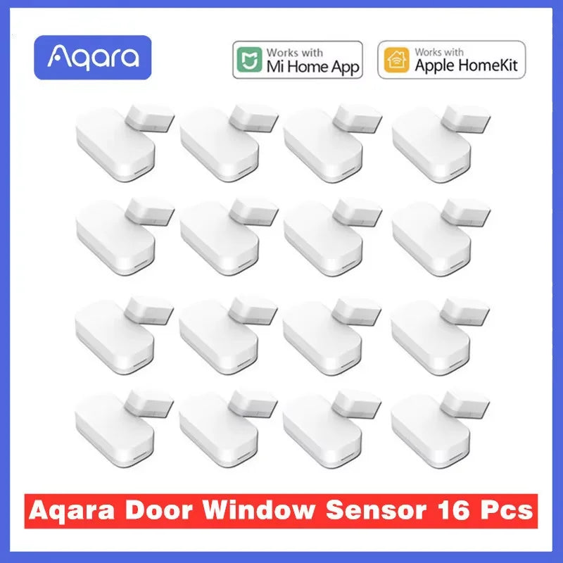 Original Aqara Door Window Sensor ZigBee Wireless Connection Smart Door Sensor Work With Mi Home HomeKit APP For Android iOS Peaceful Pleasures Health and Wellness 16 pcs