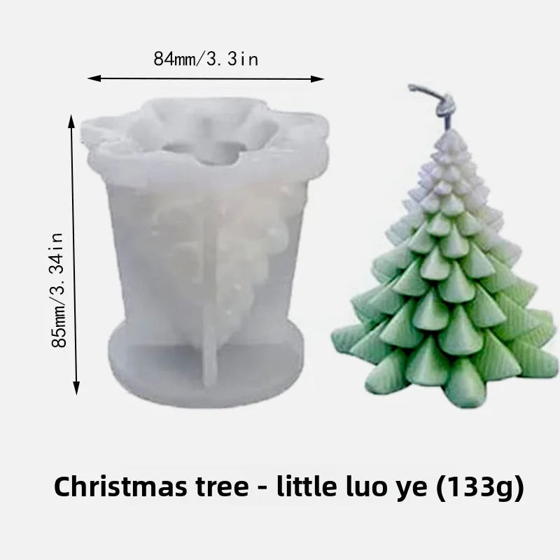 3D Christmas Tree Silicone Mold – Resin, Candle & Soap