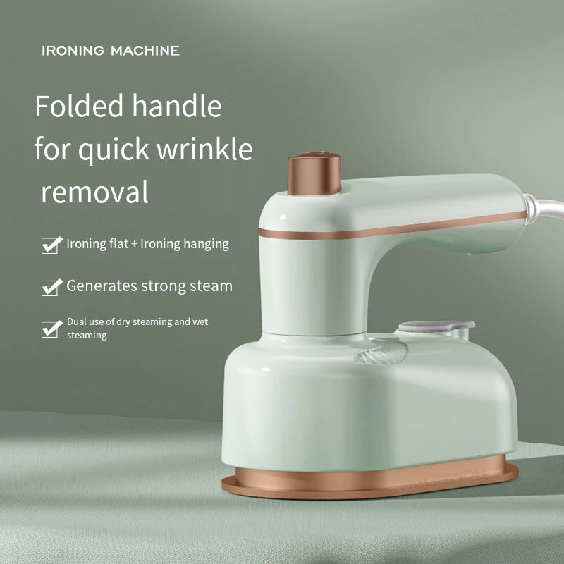 Mini Rotating Electric Travel Iron Dual Steam and Dry Use Portable Water Spray Gentle on Clothes Fast Heating Garment Care Tool Peaceful Pleasures Health and Wellness