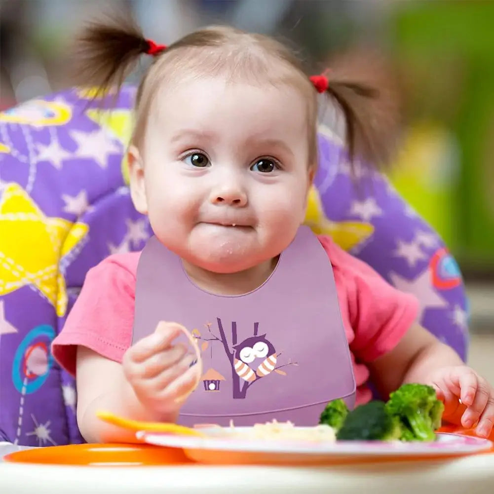 Silicone Baby Bib – Waterproof, BPA-Free, Large Food Catcher