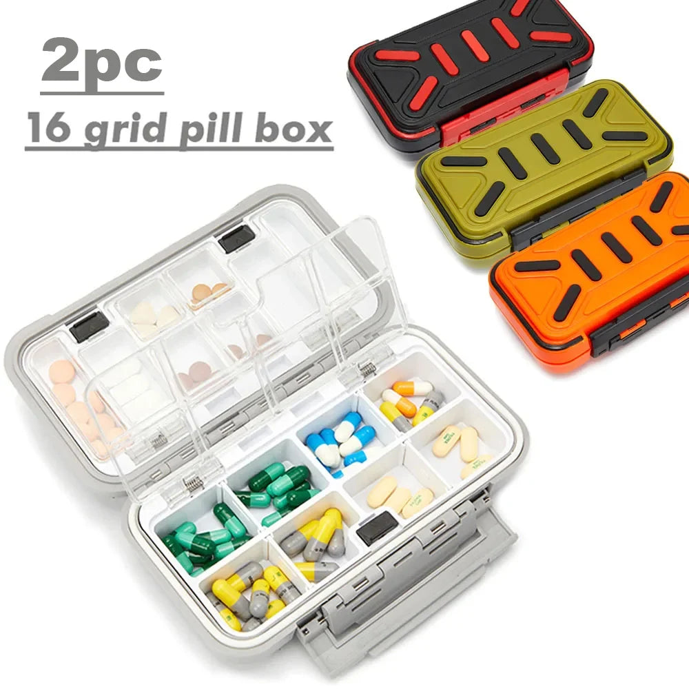 16 Grids Pills Box Weekly Pill Box Drug Boxes Travel Organizer Tablet Pillbox Pastillero Medicine Pillboxes Medicine Storage Peaceful Pleasures Health and Wellness