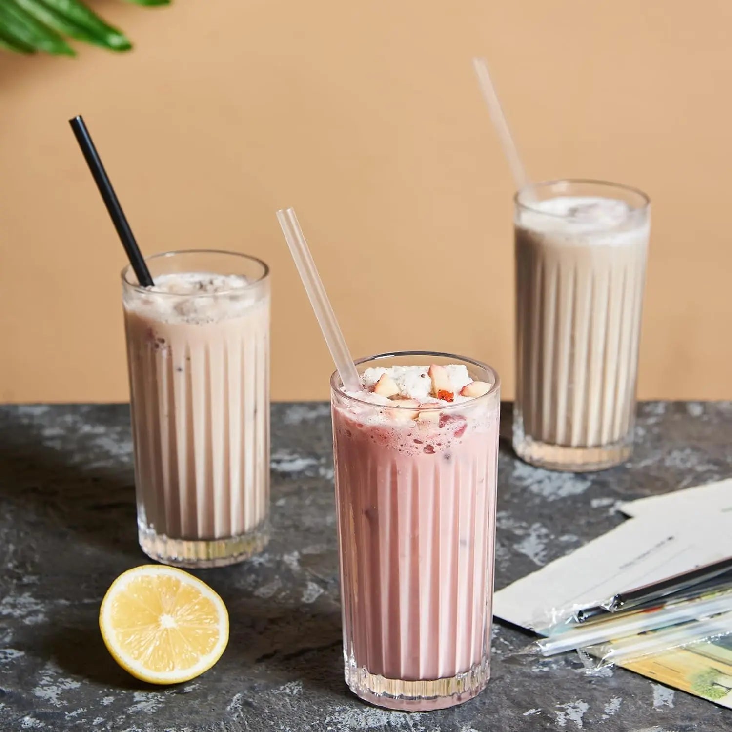 Stirrer Straws Individually Wrapped Disposable Plastic Drinking Sip Stir Sticks for Cocktails and Coffee BPA-Free Disposable Peaceful Pleasures Health and Wellness